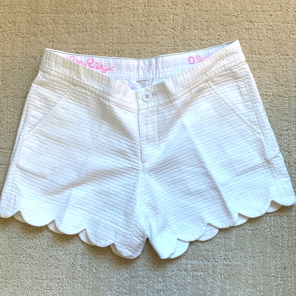 🤍Lilly Pulitzer Scalloped Shorts Size 0🤍